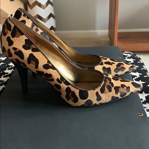 Cow Leather Leopard Print Heels 3 inch